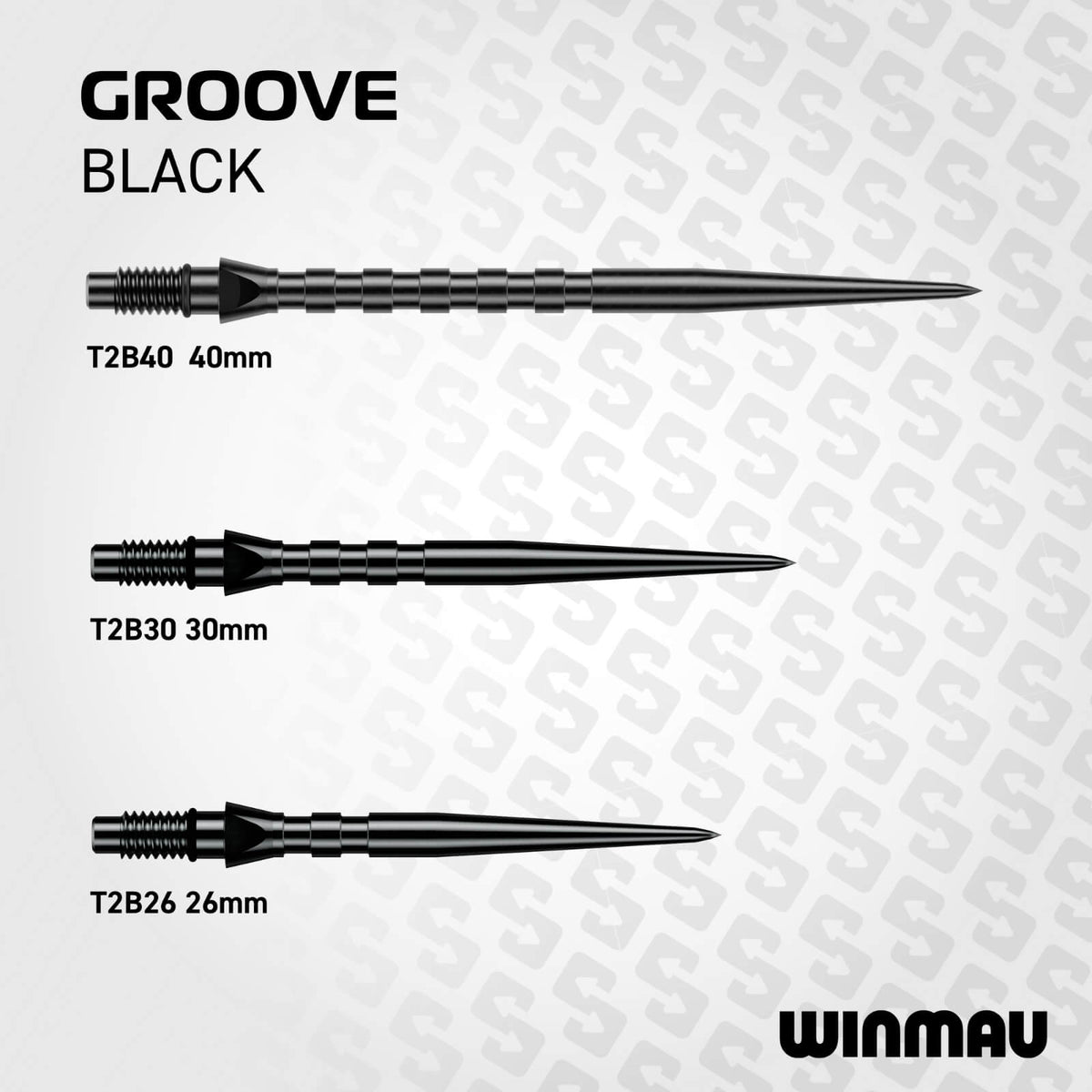 Winmau - Switch Grooved Dart Points - 26mm 30mm 40mm