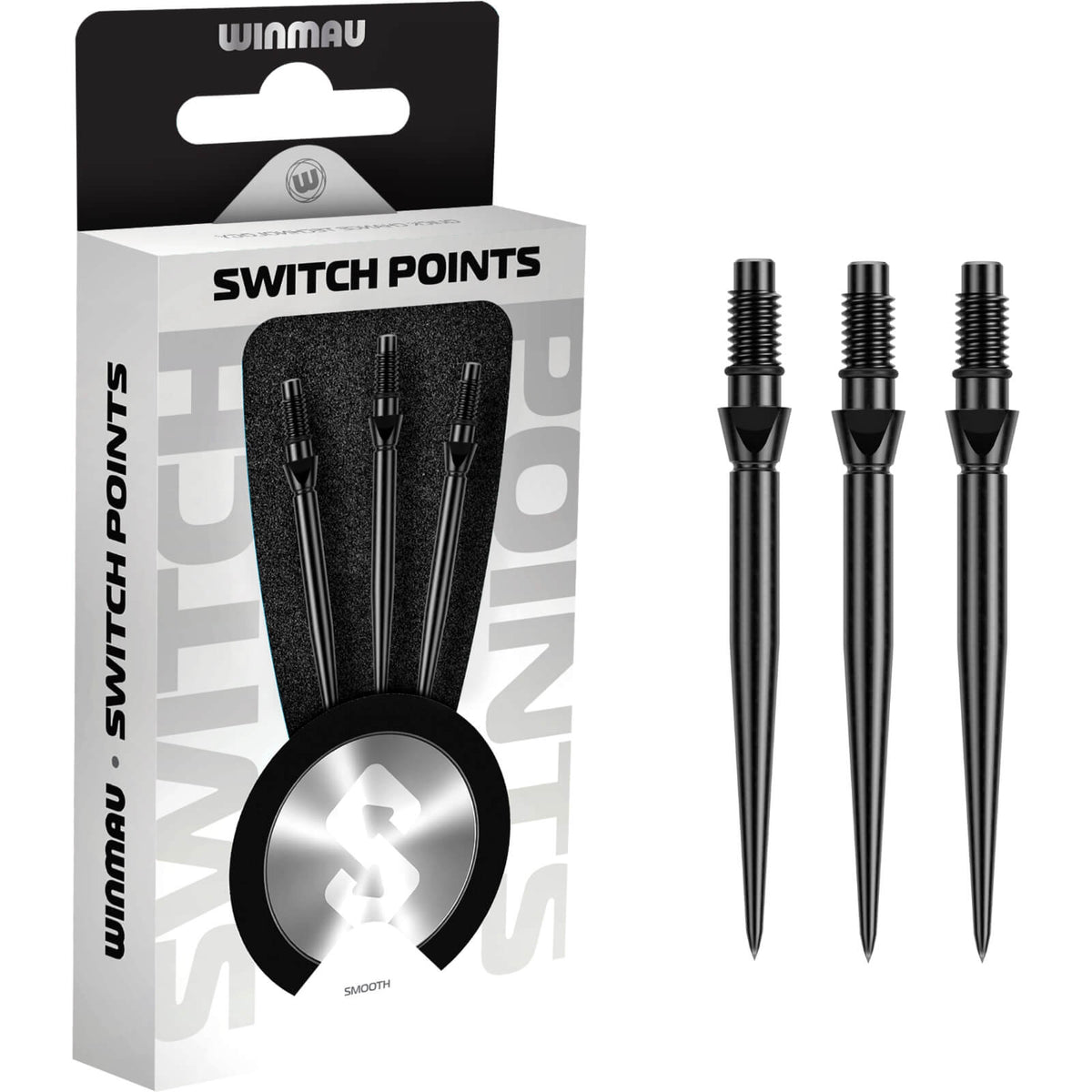 Winmau - Switch Smooth Dart Points - 26mm 30mm 40mm
