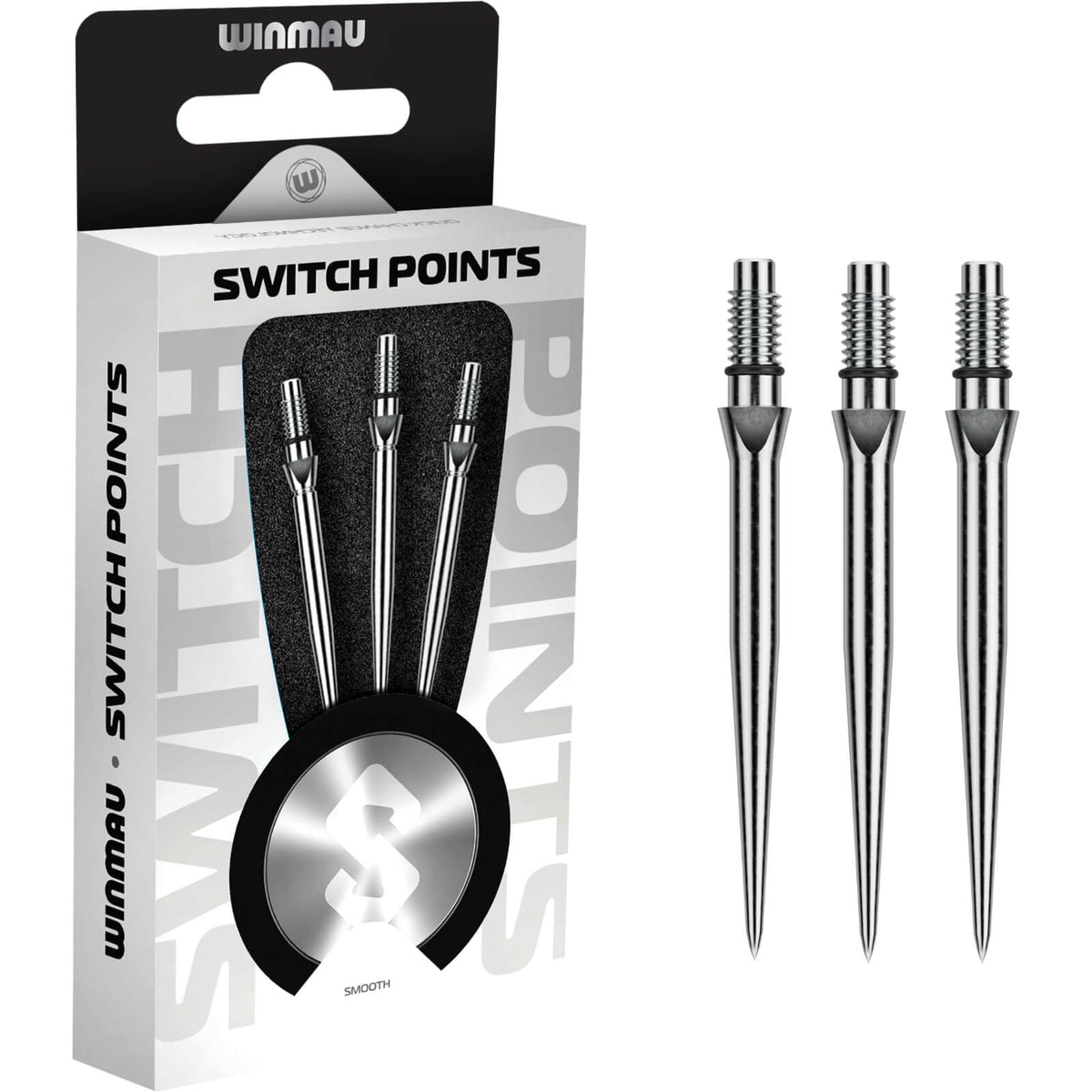 Winmau - Switch Smooth Dart Points - 26mm 30mm 40mm