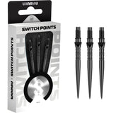 Winmau - Switch Wave Dart Points - 26mm 30mm 40mm - Black / 26mm