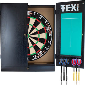 Tex - Titan Dartboard & Cabinet Ready to Play Bundle -