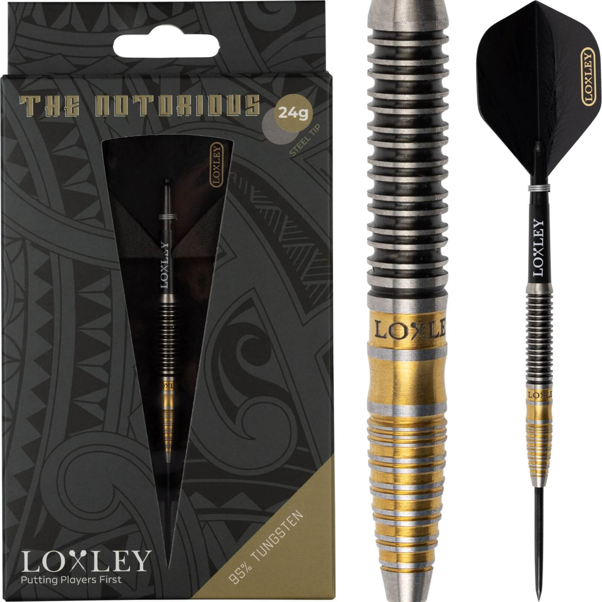 Loxley - Notorious Darts - Steel Tip - 95% Tungsten - 22g 24g