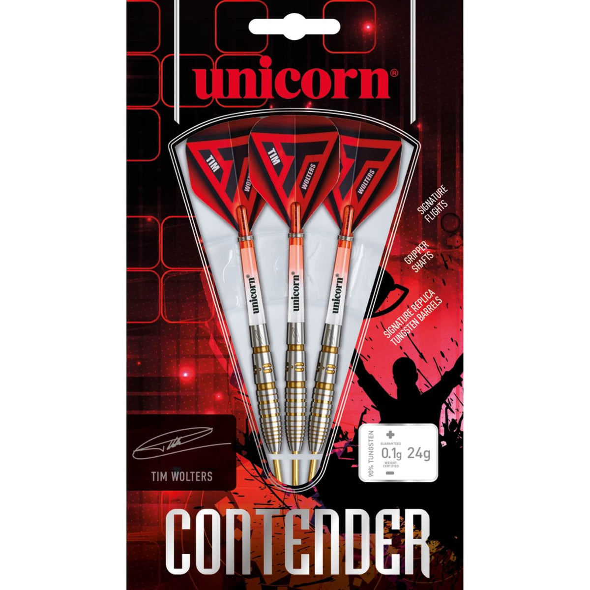 Darts - Unicorn - Tim Wolters Darts - Steel Tip - 90% Tungsten - 24g