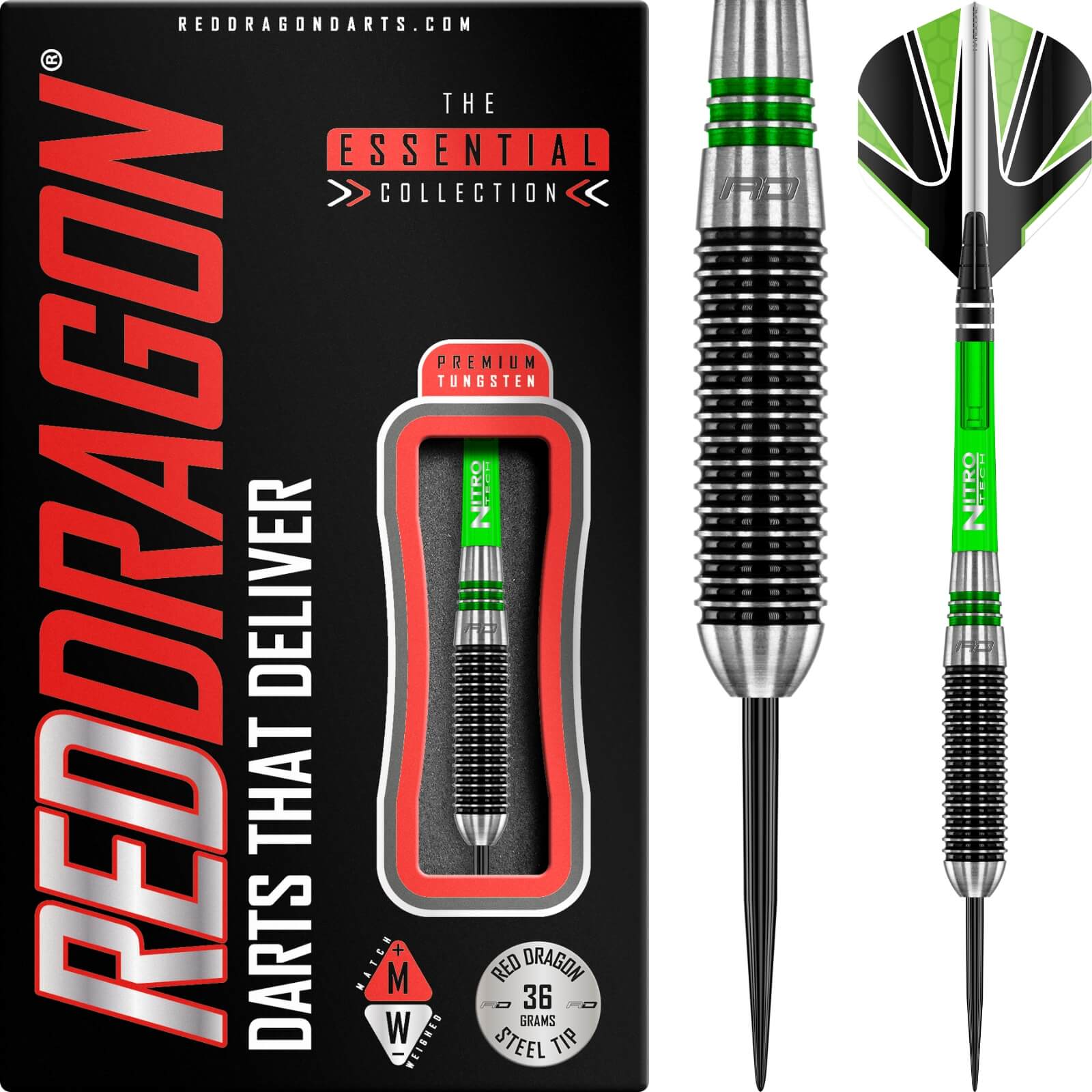 Darts - Red Dragon - Titan 2 Darts - Steel Tip - 85% Tungsten - 32g 36g 40g 