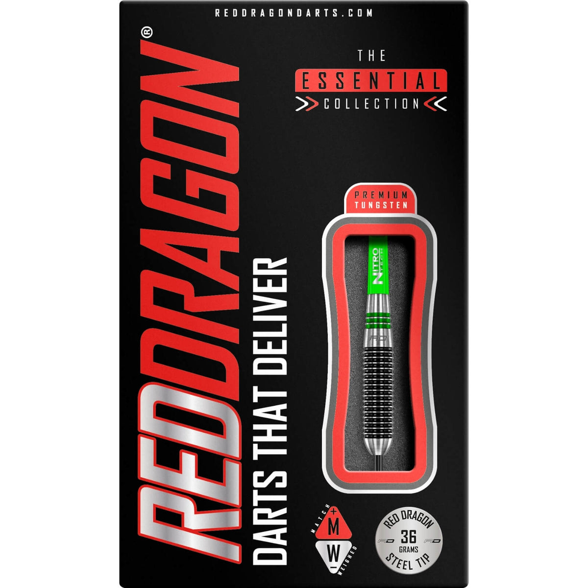 Darts - Red Dragon - Titan 2 Darts - Steel Tip - 85% Tungsten - 32g 36g 40g 