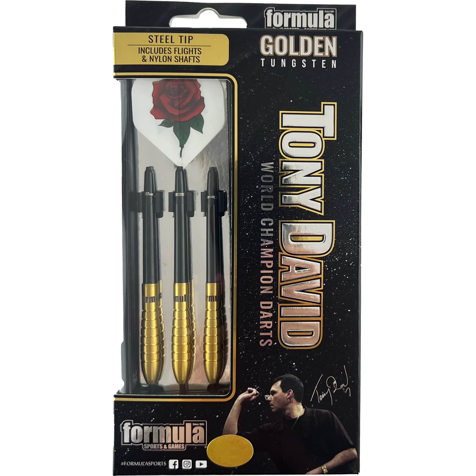 formula TONY DAVID 21g スティールダーツ Formula Sports Tony David Gold Darts | 21g 23g 25g | Avid Darts Shop
