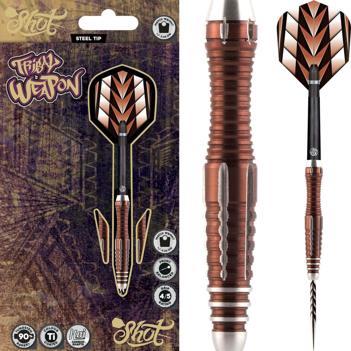 Shot - Tribal Weapon Series 1 Darts - 90% Tungsten - 23g 25g
