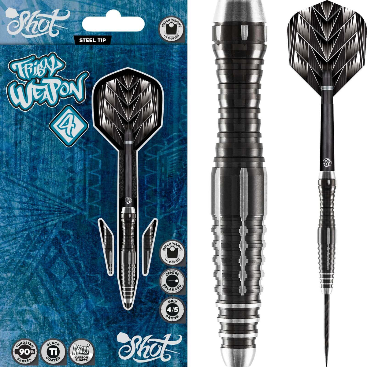 Shot - Tribal Weapon Series 4 Darts - 90% Tungsten - 22g 24g 26g