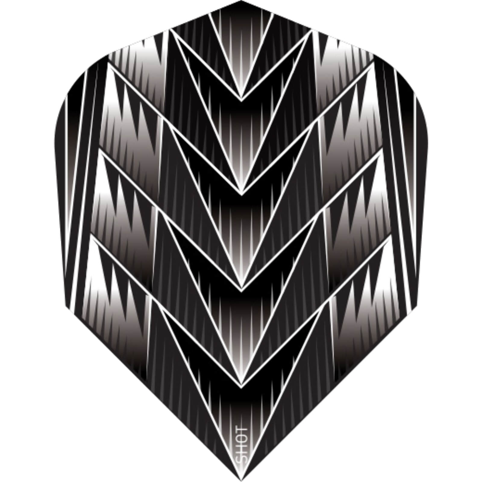 Dart Flights - Shot - Tribal Weapon Black - Standard Dart Flight Black