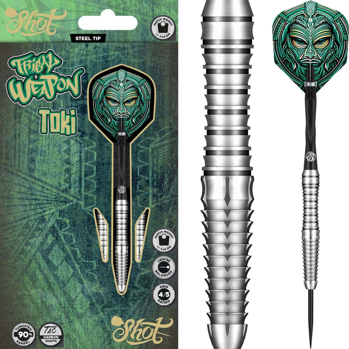 Shot - Tribal Weapon Toki Darts - 90% Tungsten - 23g 24g 26g 28g