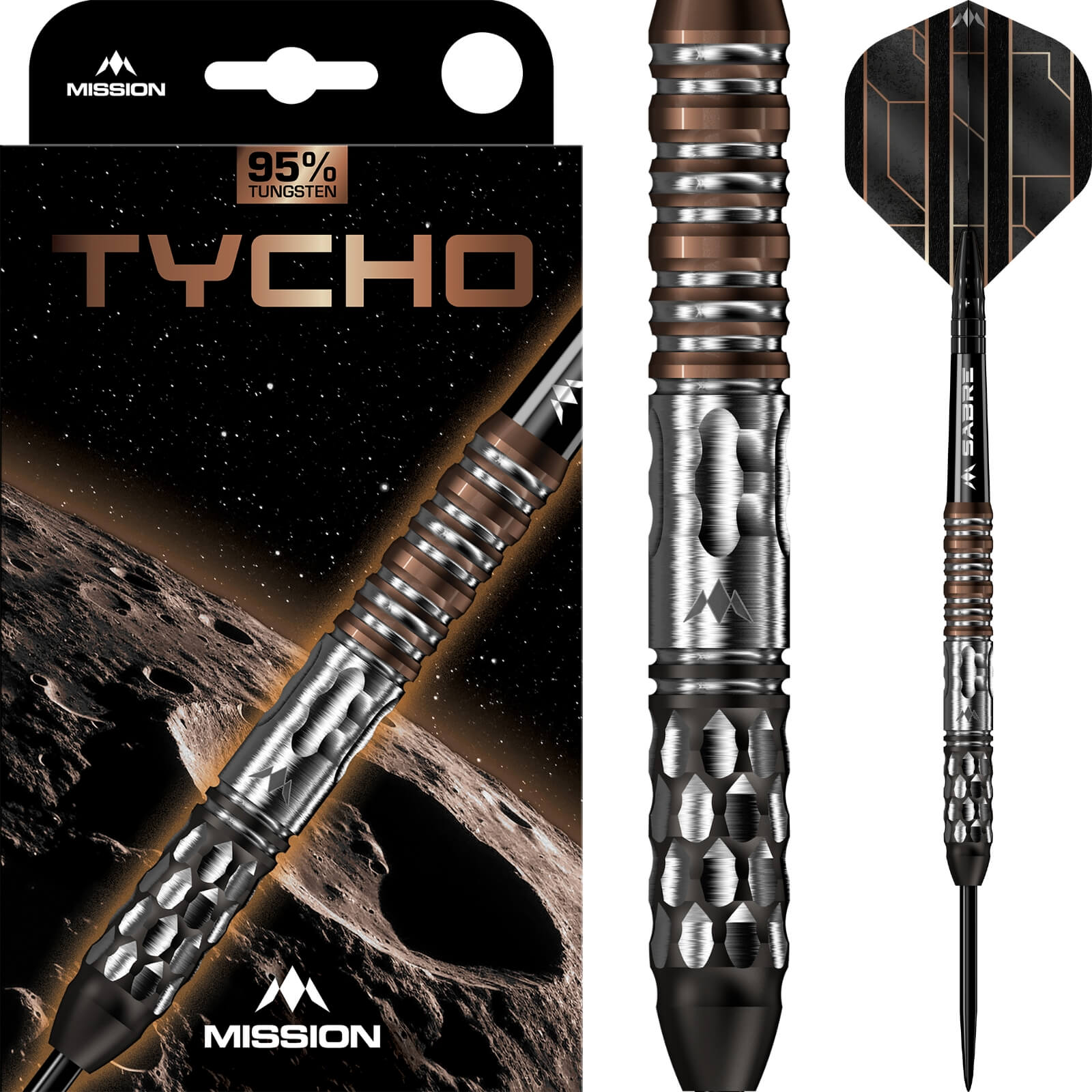 Darts - Mission - Tycho Darts - Steel Tip - 90% Tungsten - 22g 24g 26g