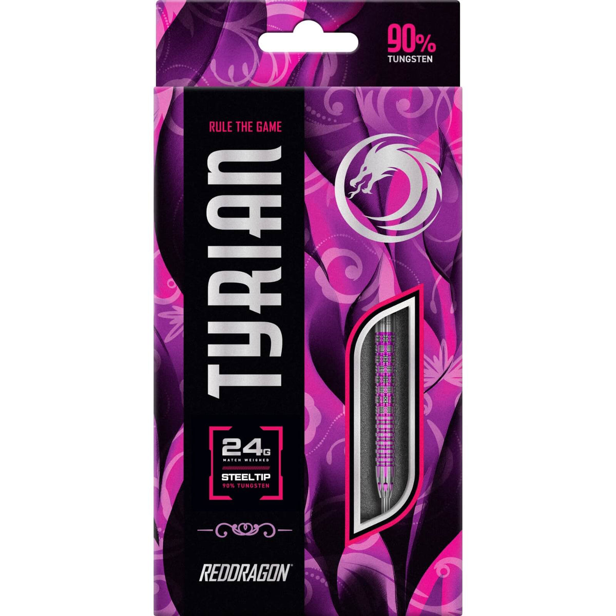 Darts - Red Dragon - Tyrian Darts - Steel Tip - 90% Tungsten - 22g 24g