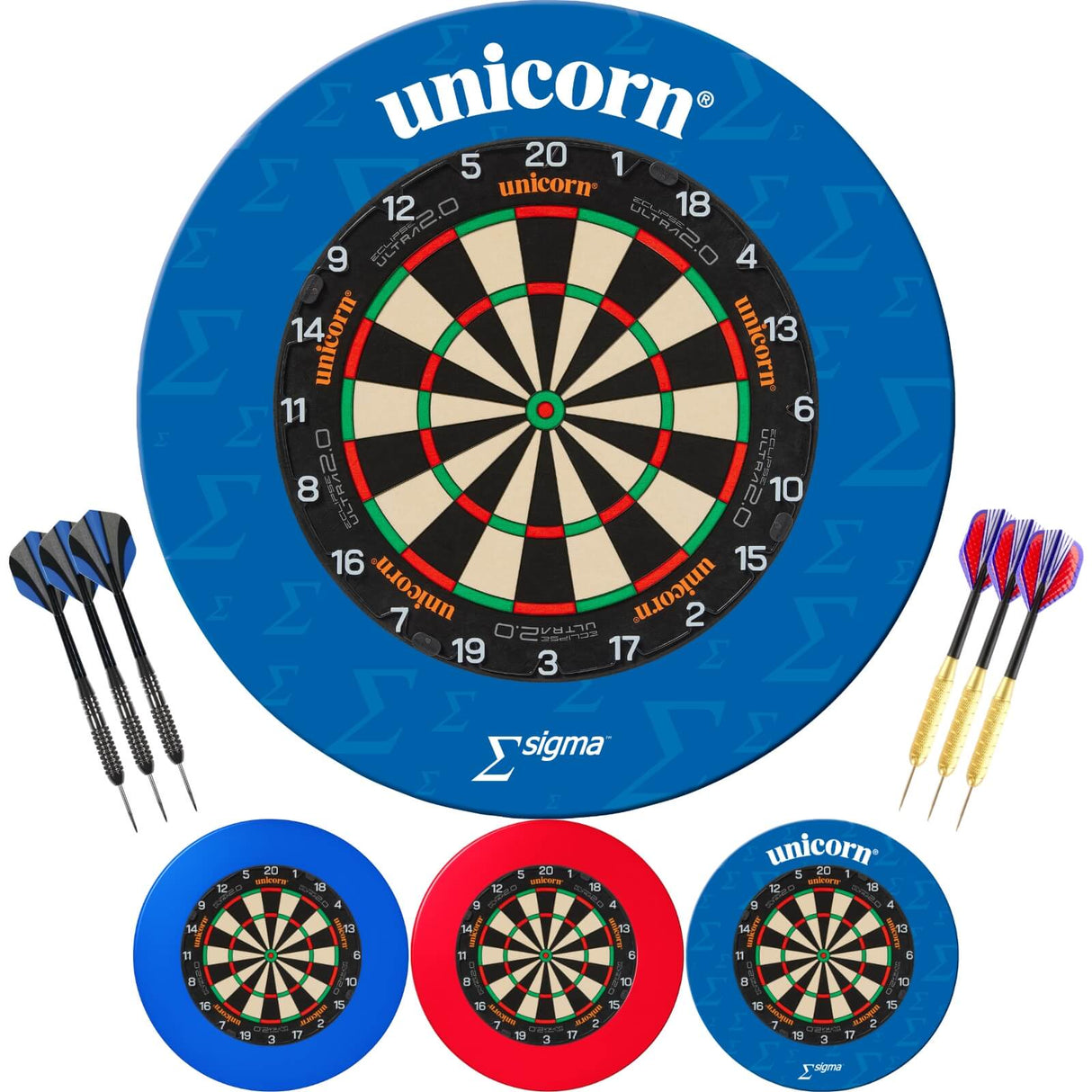Unicorn - Eclipse Ultra 2.0 Dartboard & Surround Ready to Play Bundle -