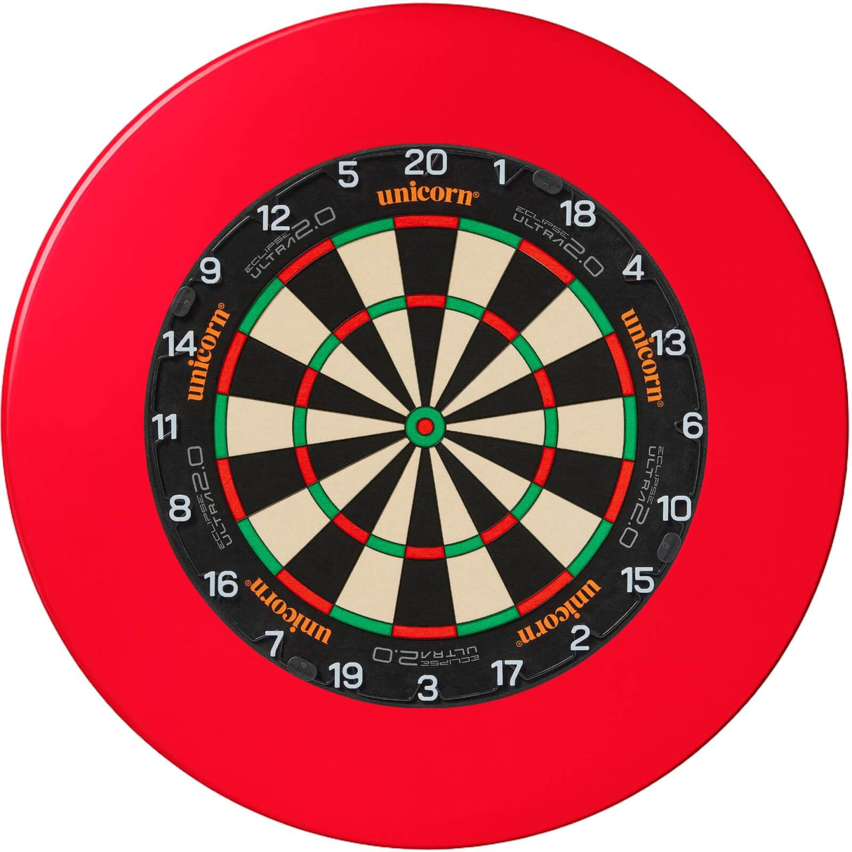 Unicorn - Eclipse Ultra 2.0 Dartboard & Surround Bundle - Red