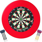 Unicorn - Eclipse Ultra Dartboard & Surround Ready to Play Bundle - Red