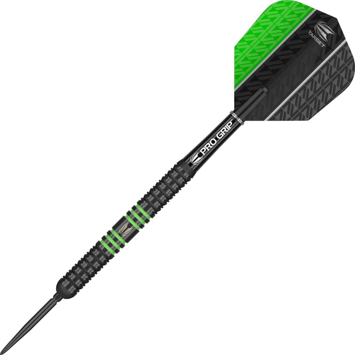 Darts - Target - Vapor 8 Black &amp; Green Darts - Swiss Point - Steel Tip - 80% Tungsten - 22g 24g 26g 