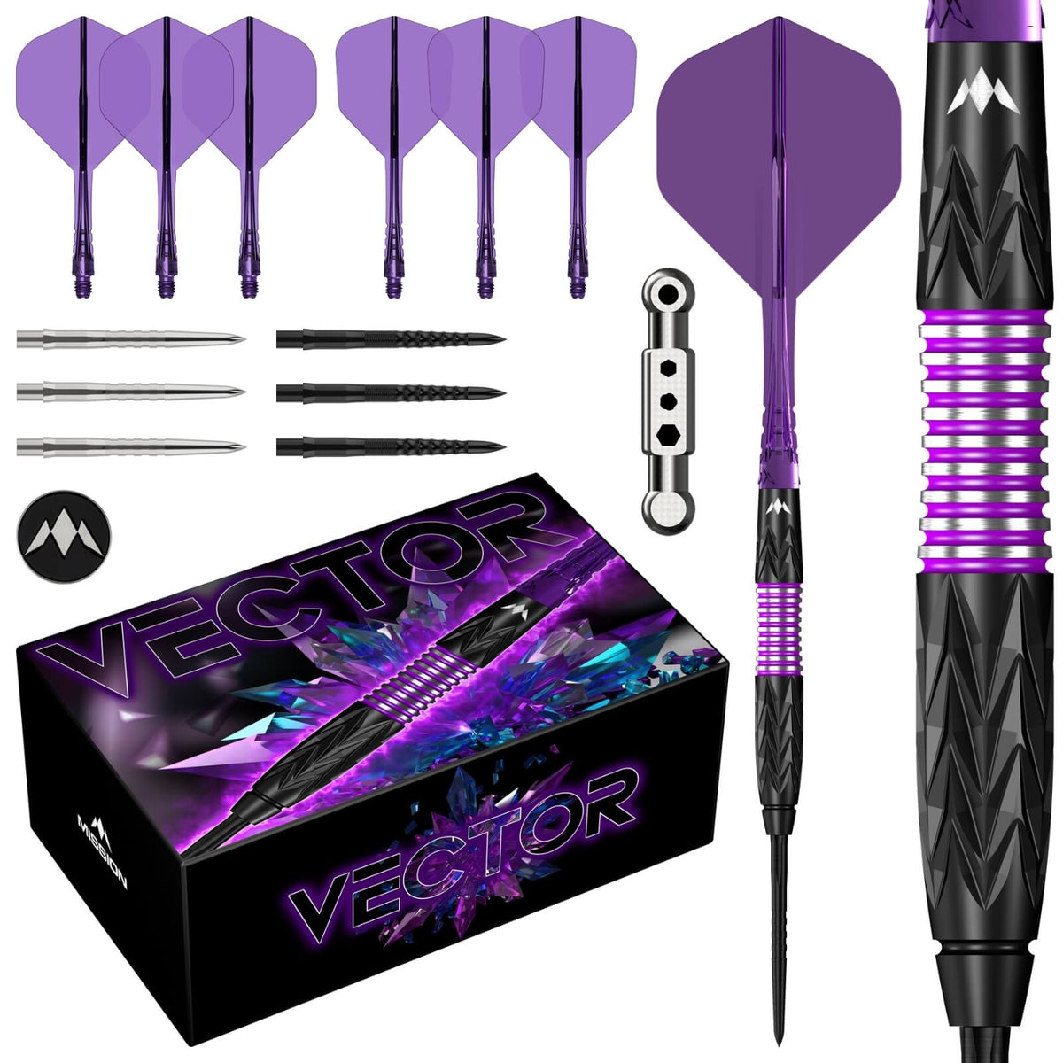 Mission - Vector Darts - Steel Tip - 95% Tungsten - 22g 24g