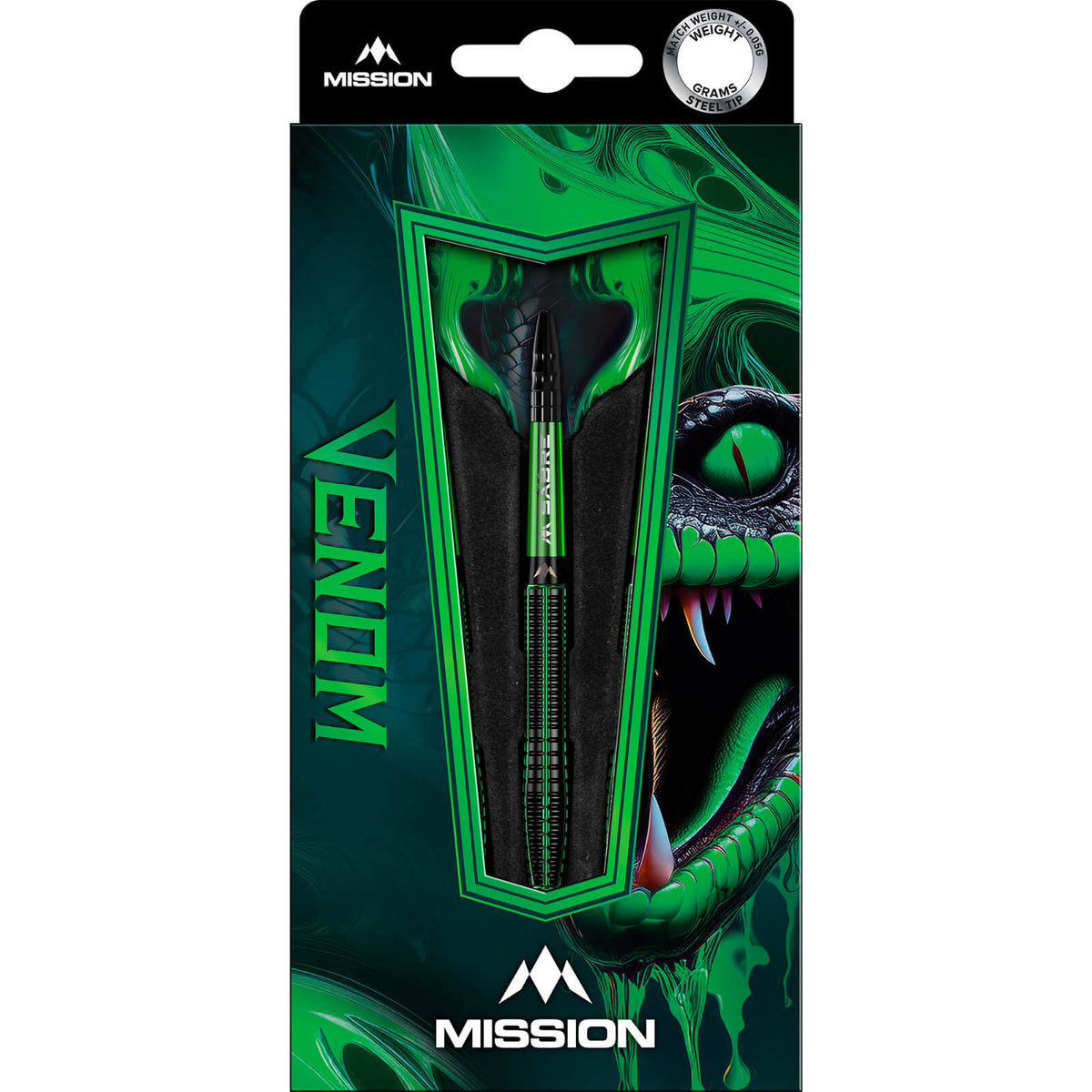 Darts - Mission - Venom Darts - Steel Tip - 90% Tungsten - 23g 25g