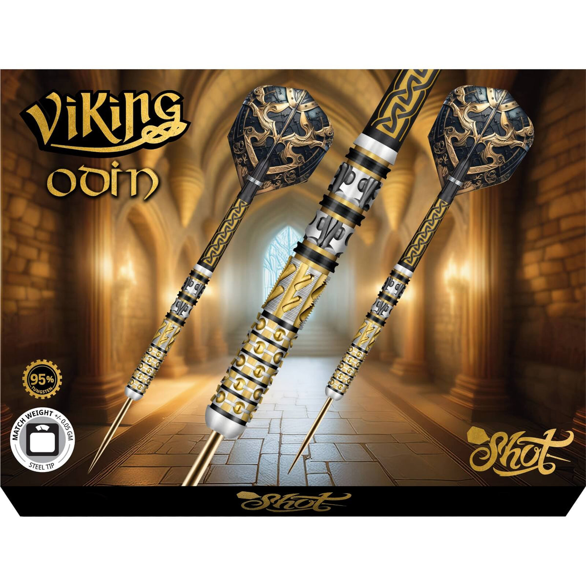 Darts - Shot - Viking Odin Darts - Steel Tip - 95% Tungsten - 23g 24g 25g