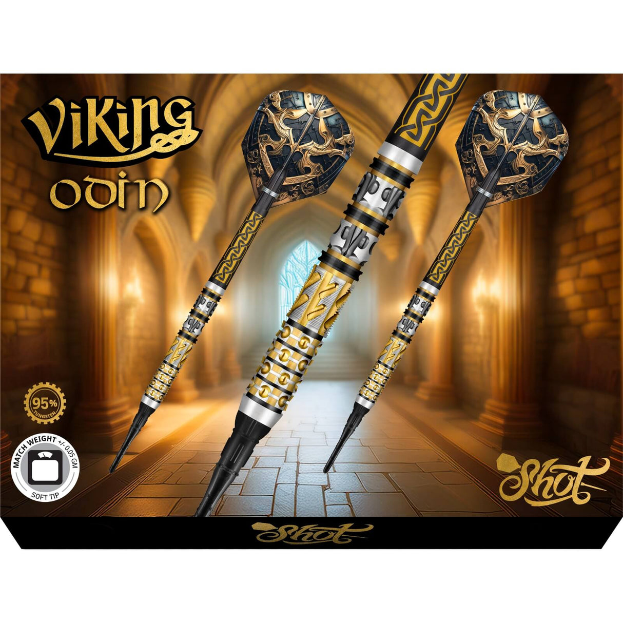 Shot - Viking Odin Darts - Soft Tip - 95% Tungsten - 20g -