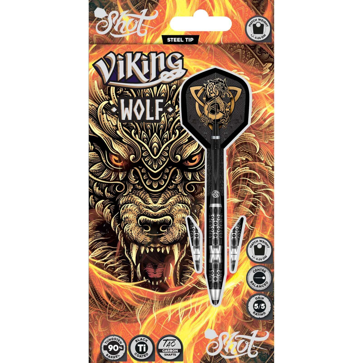 Shot - Viking Wolf Darts - 90% Tungsten - 23g 24g 25g