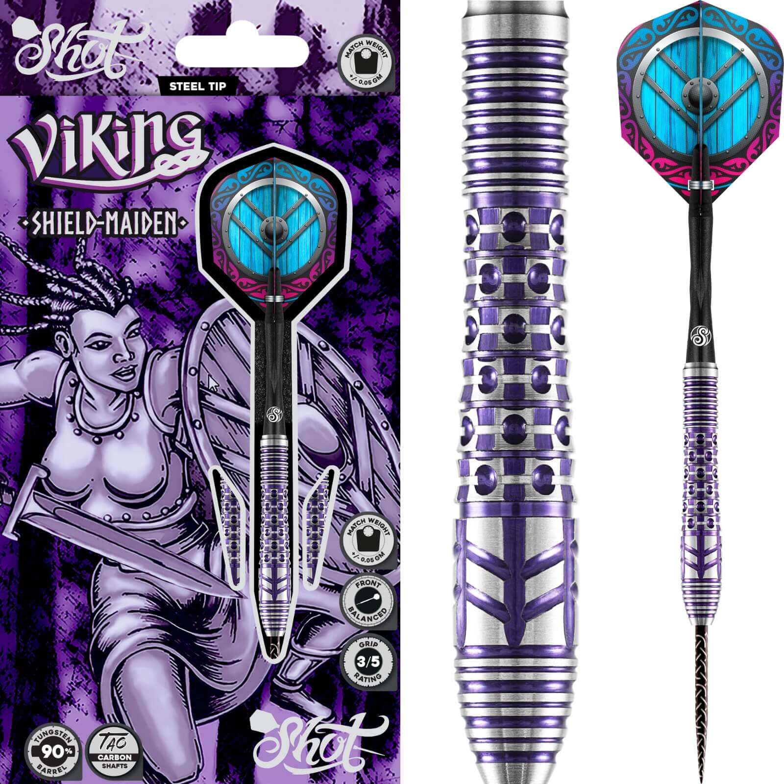 Shot - Viking Shield-Maiden Darts - 90% Tungsten - 23g 24g 27g
