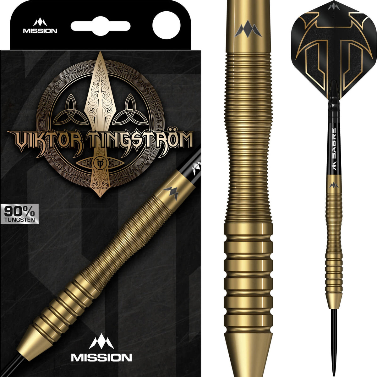Darts - Mission - Viktor Tingstrom Darts - Steel Tip - 90% Tungsten - 22g 24g