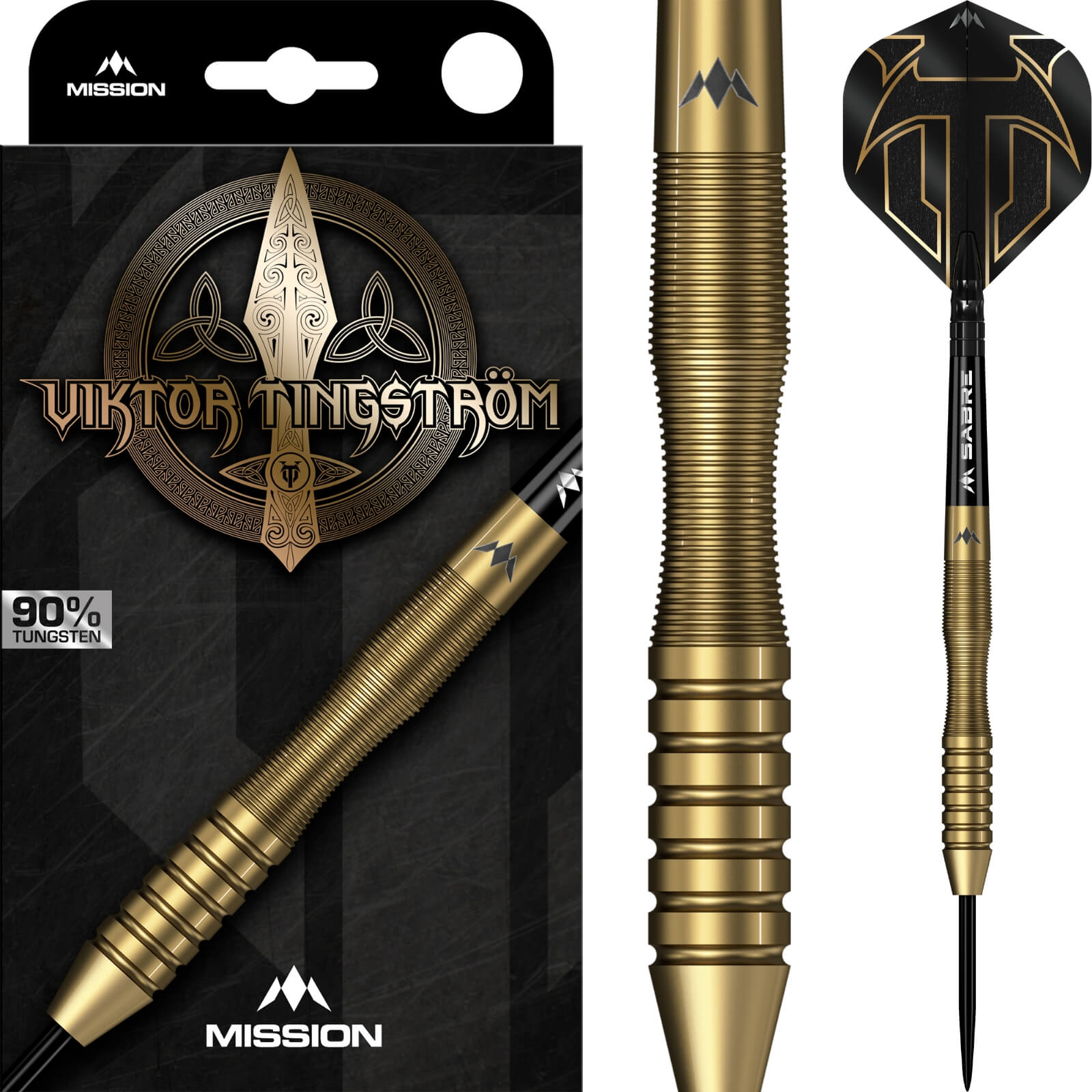 Darts - Mission - Viktor Tingstrom Darts - Steel Tip - 90% Tungsten - 22g 24g