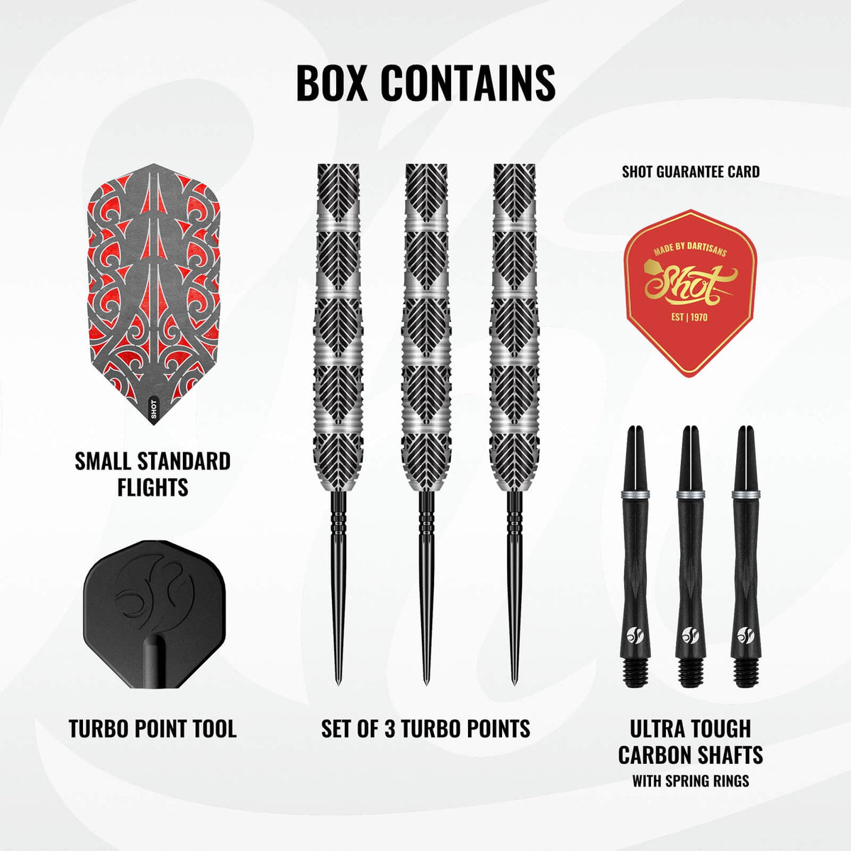 Shot - Warrior Awe Darts - Turbo Point - 90% Tungsten - 22g 23g 24g 26g