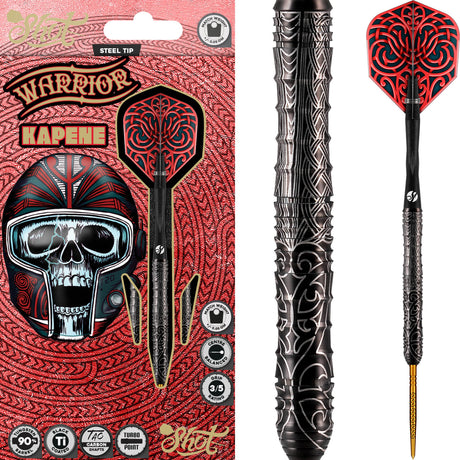 Shot - Warrior Kapene Darts - Turbo Point - 90% Tungsten - 23g 24g 25g -