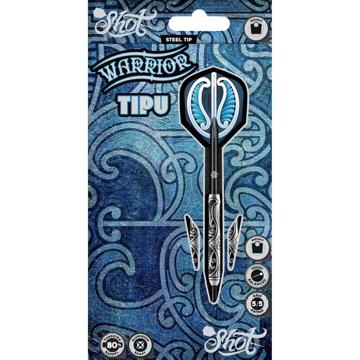 Shot - Warrior Tipu Darts - 80% Tungsten - 21g 23g 25g