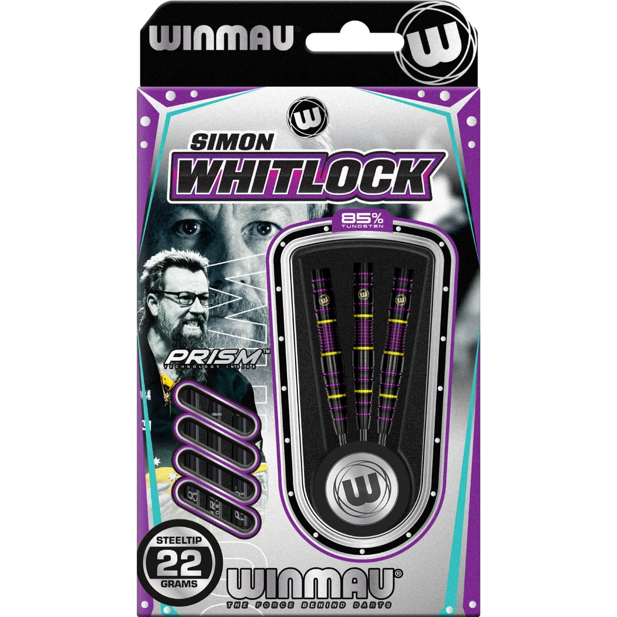 Darts - Winmau - Simon Whitlock 85 Pro Series Darts - Steel Tip - 85% Tungsten - 22g 24g 