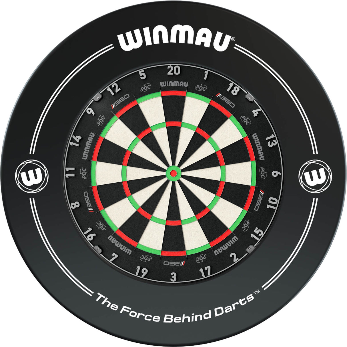 Winmau - Blade 360 Triple Core Dartboard & Surround Bundle - Black