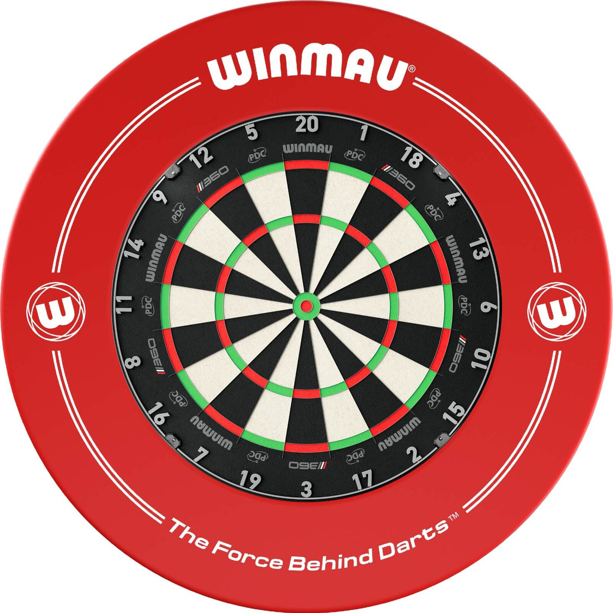 Winmau - Blade 360 Triple Core Dartboard & Surround Bundle - Red