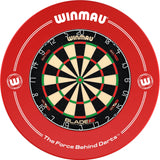Winmau - Blade 6 Dual Core Dartboard & Surround Bundle - Red