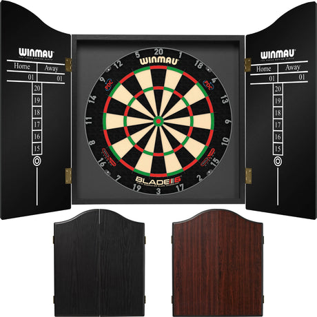 Winmau - Blade 6 Triple Core Dartboard & Cabinet Bundle -