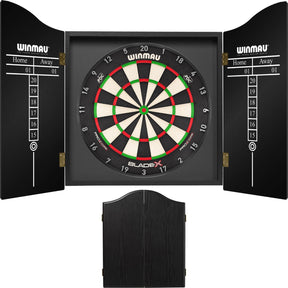 Winmau - Blade X Dartboard & Cabinet Bundle - Black