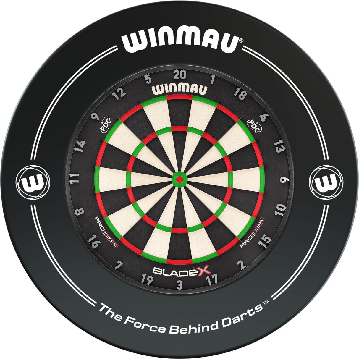 Winmau - Blade X Dartboard & Surround Bundle - Black