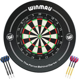 Winmau - Blade 360 Triple Core Dartboard & Surround Ready to Play Bundle - Black