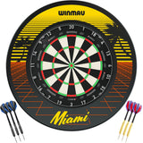 Winmau - Blade 360 Triple Core Dartboard & Surround Ready to Play Bundle - Miami