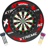 Winmau - Blade 360 Triple Core Dartboard & Surround Ready to Play Bundle - Xtreme Red
