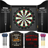 Winmau - Blade 360 Triple Core Dartboard & Cabinet Ready to Play Bundle -