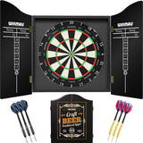 Winmau - Blade 360 Triple Core Dartboard & Cabinet Ready to Play Bundle - Craft Beer