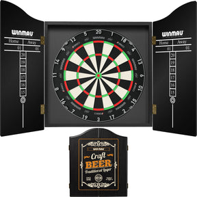Winmau - Blade 360 Triple Core Dartboard & Cabinet Bundle - Craft Beer
