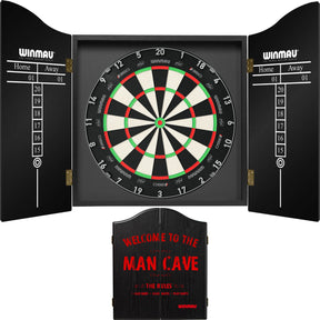 Winmau - Blade 360 Triple Core Dartboard & Cabinet Bundle - Man Cave