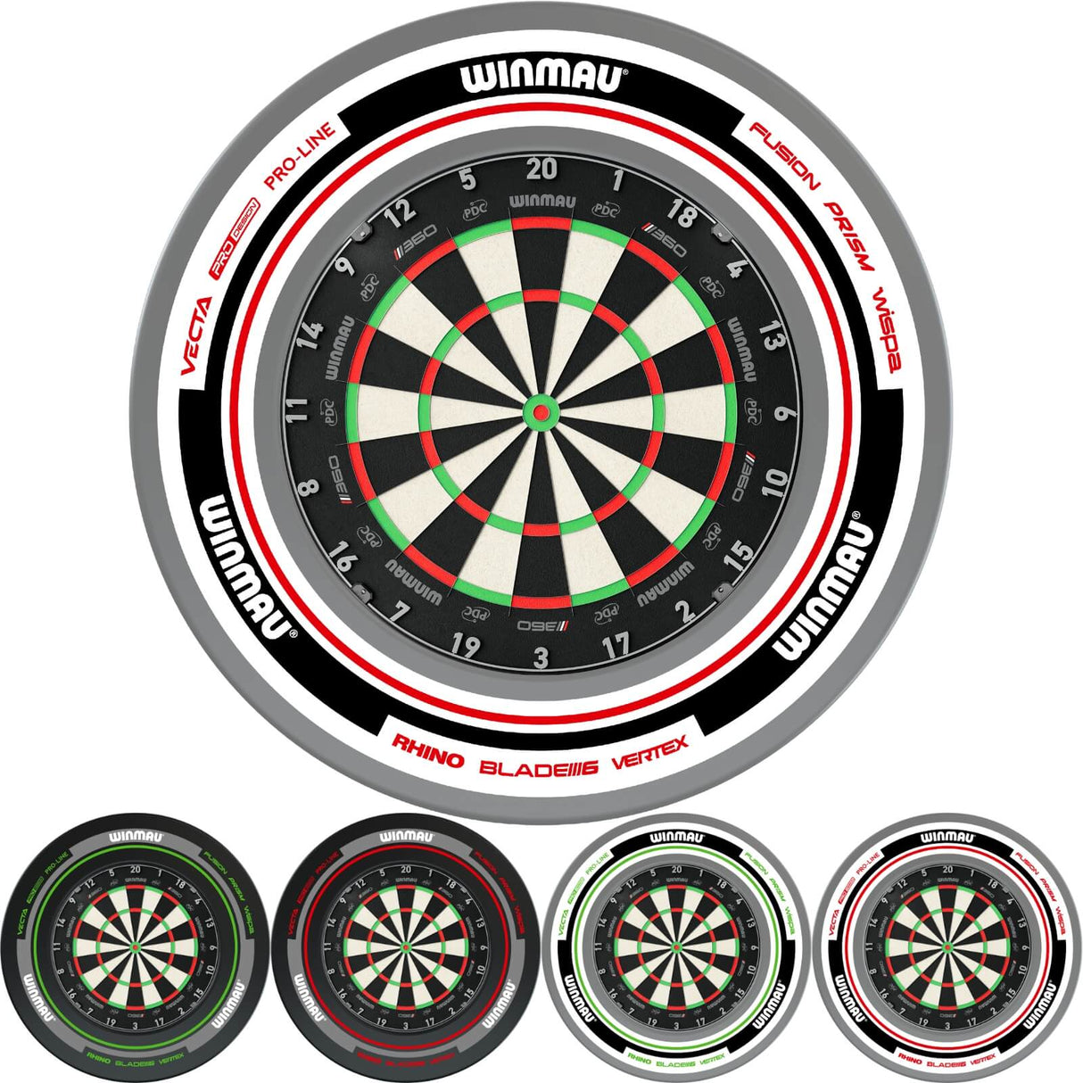 Winmau - Blade 360 Triple Core Dartboard & Advance Surround Bundle -