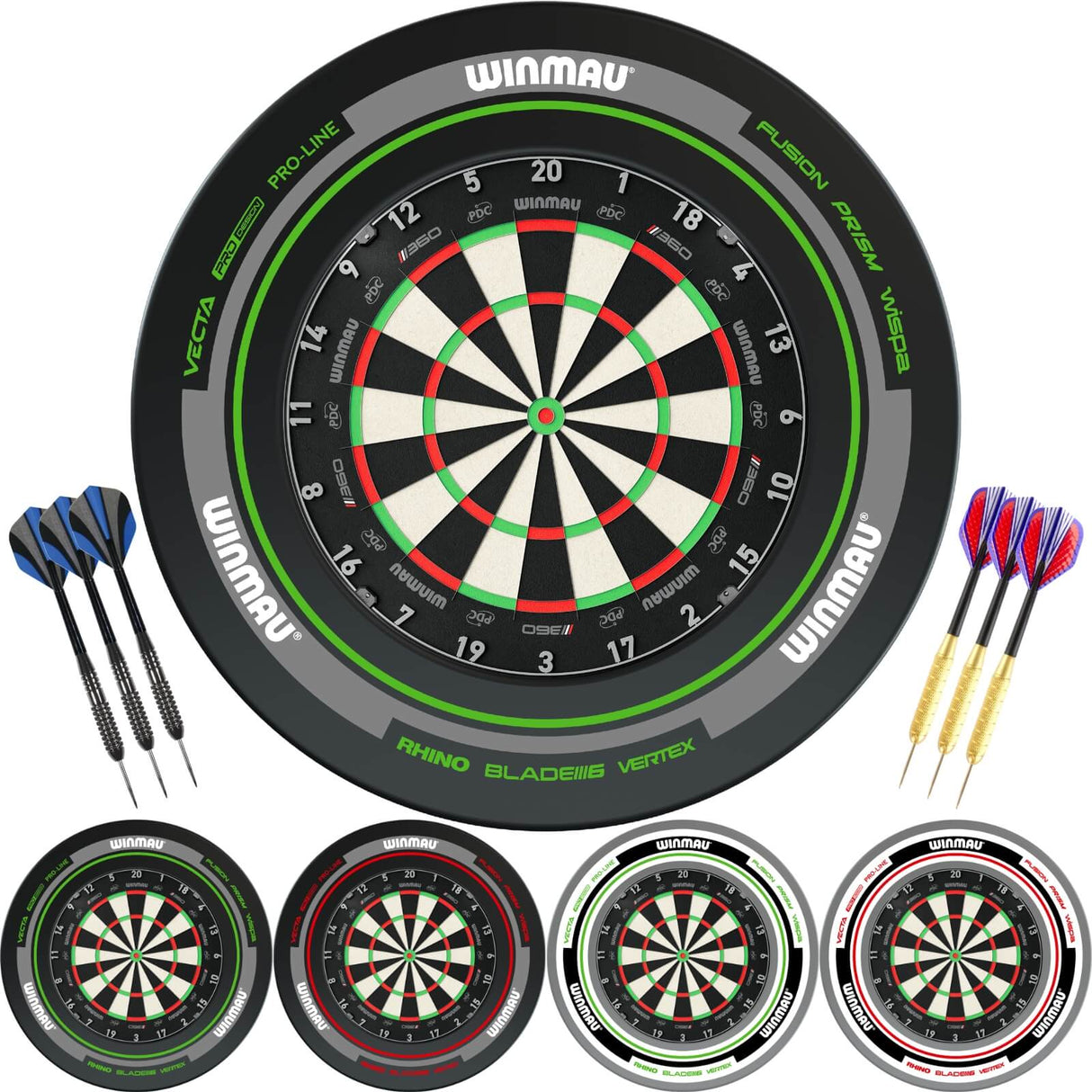 Winmau - Blade 360 Triple Core Dartboard & Advance Surround Ready to Play Bundle -