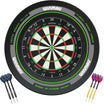 Winmau - Blade 360 Triple Core Dartboard & Advance Surround Ready to Play Bundle - Black & Green