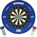 Winmau - Blade 360 Triple Core Dartboard & Blue PDC Surround Ready to Play Bundle -