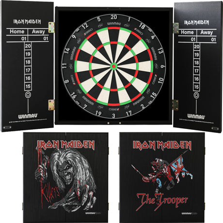 Winmau - Blade 360 Triple Core Dartboard & Iron Maiden Cabinet Bundle -